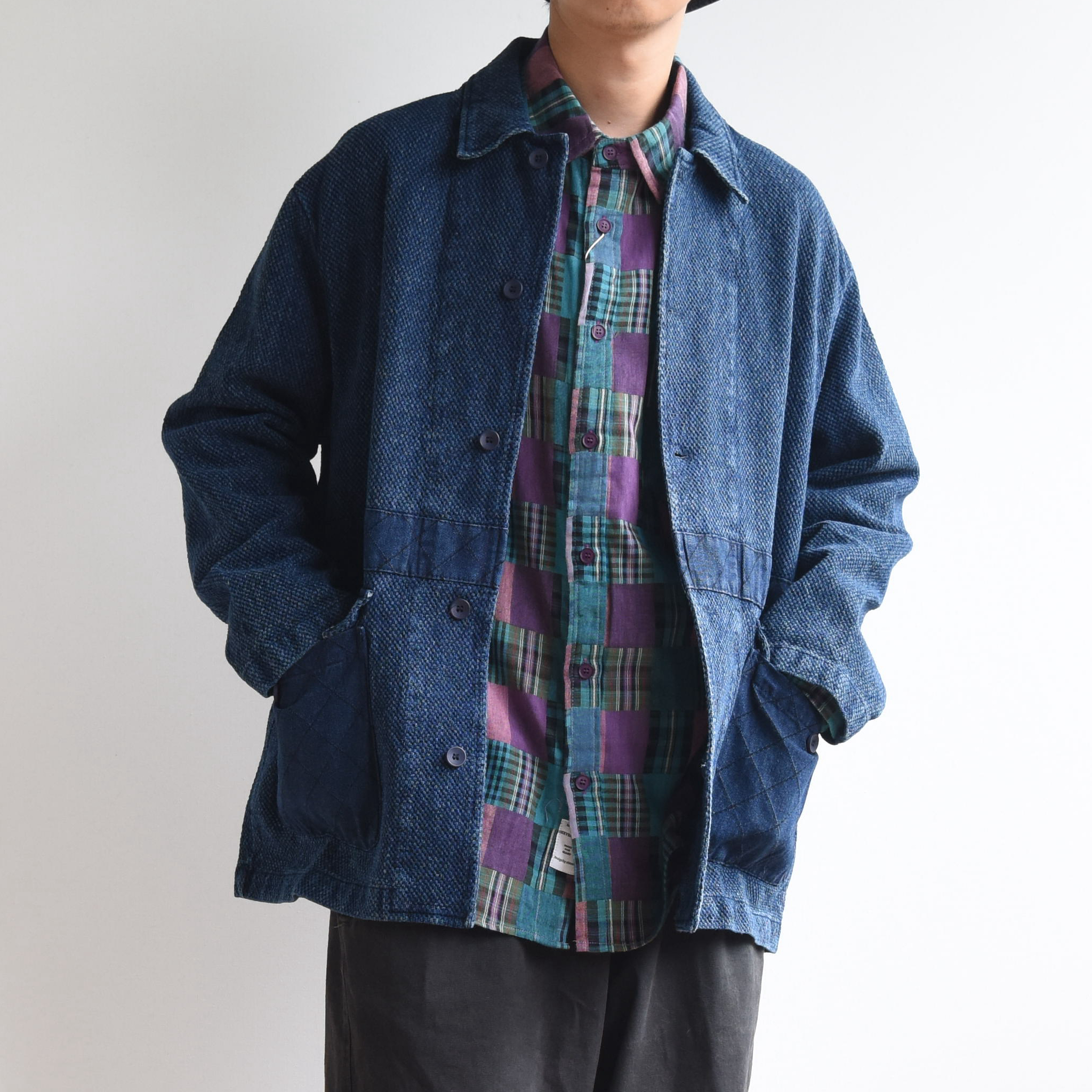 复古剑道布工装翻领夹克