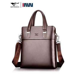 七匹狼男士包手提包男商务公文包真皮皮包手拿电脑包单肩斜跨包新