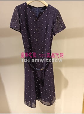 NAERSI娜尔思专柜正品夏季新款连衣裙简约中裙NF08615R5原3990