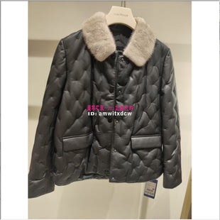 NAERSI娜尔思专柜正品冬季皮羽绒服NP00184W0皮衣NP00185D1原9390