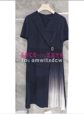 NAERSI娜尔思专柜正品夏季新款连衣裙简约中裙NF08992Q7原4590