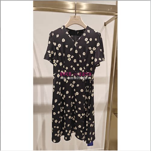 NAERSI娜尔思专柜正品夏季新款连衣裙桑蚕丝中裙NF08870W0原4990