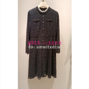 NAERSI娜尔思专柜正品2024秋新款蕾丝爽骨连衣裙NF09333W0原4590