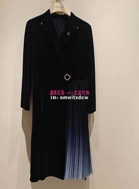 Koradior珂莱蒂尔连衣裙专柜正品秋冬新款中长裙KF09280Q7原3687