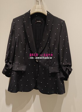 Koradior珂莱蒂尔KA02139W0正品2026夏新款西装桑蚕丝外套原3887