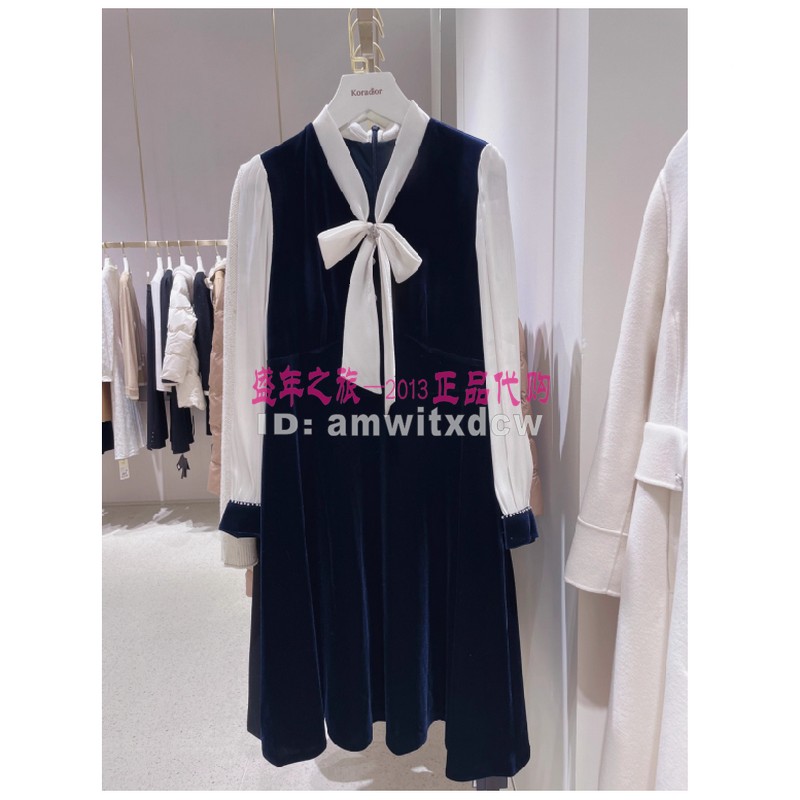 Koradior珂莱蒂尔连衣裙专柜正品春秋新款中长裙KF09311Q7原3687
