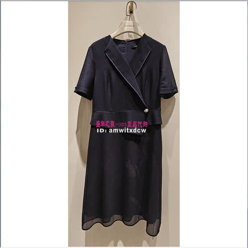 NAERSI娜尔思专柜正品夏季新款连衣裙简约中裙NF10293Q7原3990