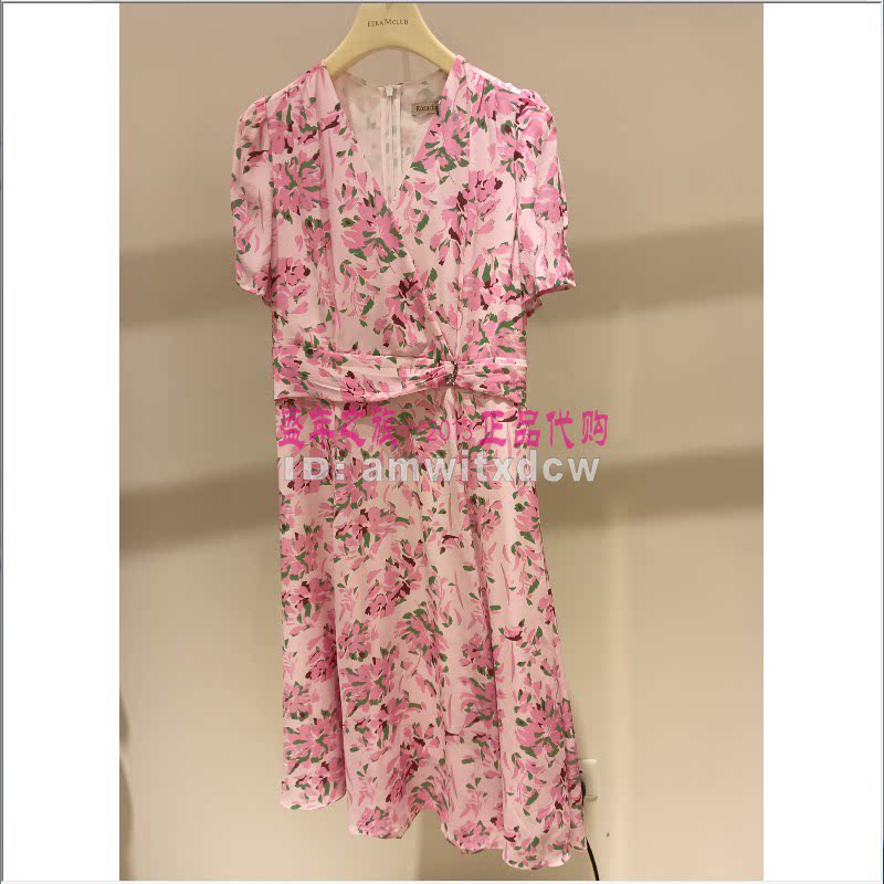 Koradior珂莱蒂尔正品桑蚕丝连衣裙夏新款中长裙KF10874T2原3287