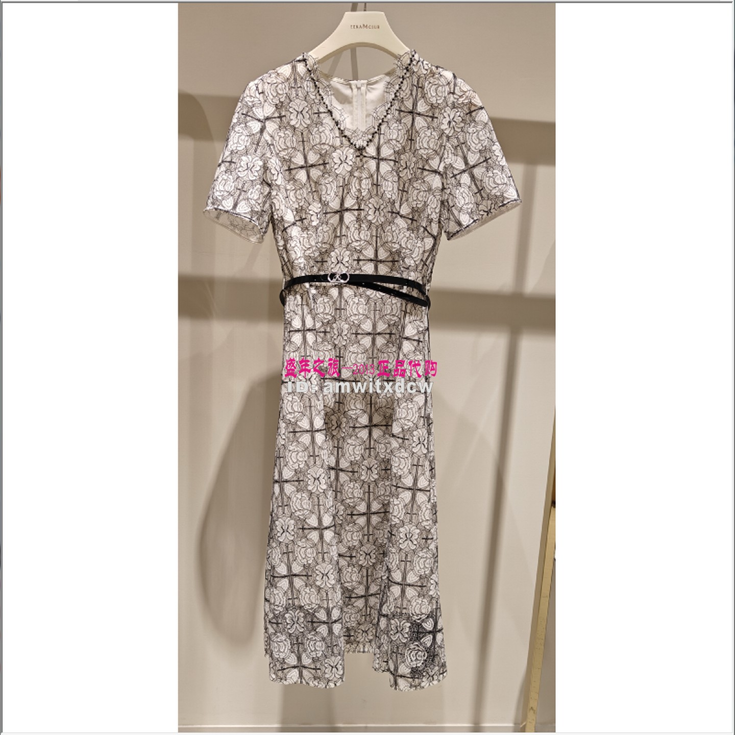 Koradior珂莱蒂尔专柜正品连衣裙夏季新款中长裙KF08617V0原3287