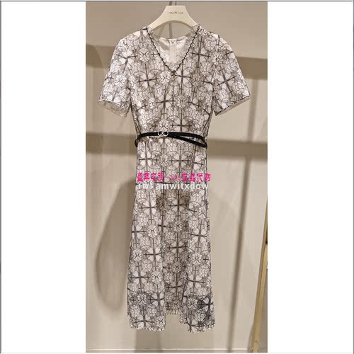 Koradior珂莱蒂尔专柜正品连衣裙夏季新款中长裙KF08617V0原3287