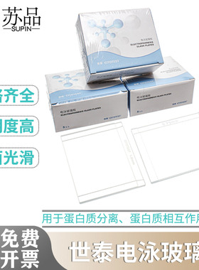 CITOTEST世泰电泳玻璃板六一长板短板平板垂直电泳WB蛋白凝胶电泳