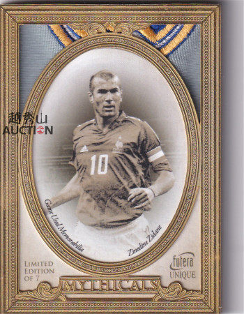 【越秀山卡价书】2018福特拉法国齐达内7/7尾编金属皇马队徽切割