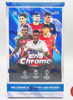 2022-23欧冠欧战Topps Chrome Hobby盒  足球盒卡