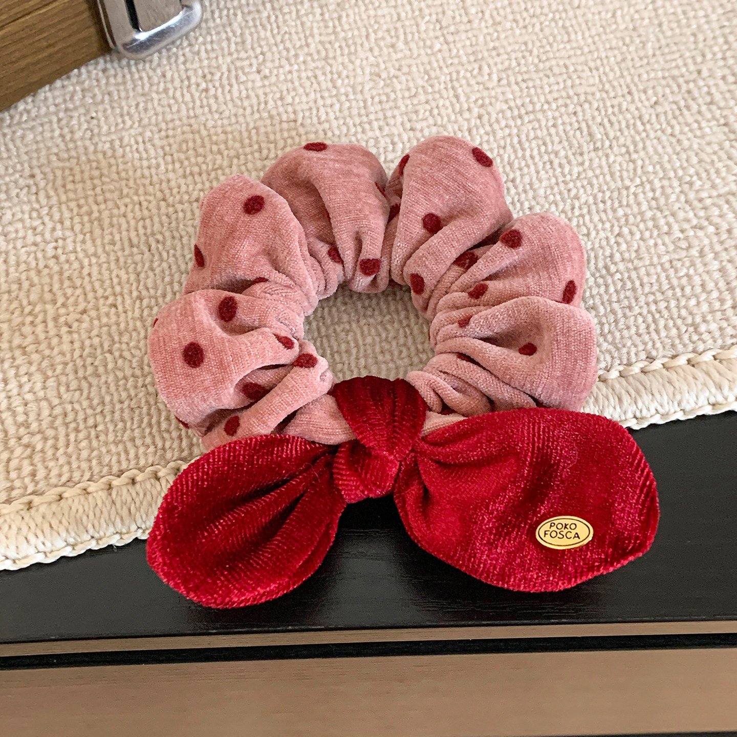 韩系甜美红色波点丝绒蝴蝶结小肠发圈女新年扎头发头绳气质头饰,饰品/流行首饰/时尚饰品新,发饰,淘宝优惠券,粉丝福利购,淘宝优惠卷