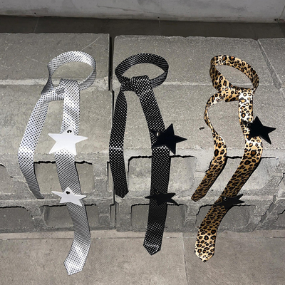 亚文化y2k千禧辣妹豹纹系脖丝巾