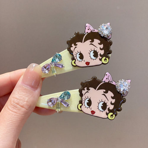 可爱贝蒂发夹边夹侧边高级感