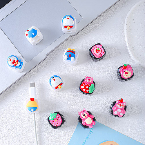 可爱磁吸理线器桌面手机数据线收纳无痕免打孔学生宿舍充电线整理车载收纳固定器走线卡扣多功能便携固定