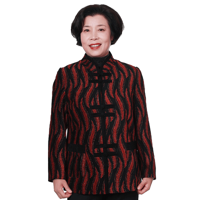 神采夫人妈妈春秋喜庆奶奶衣服