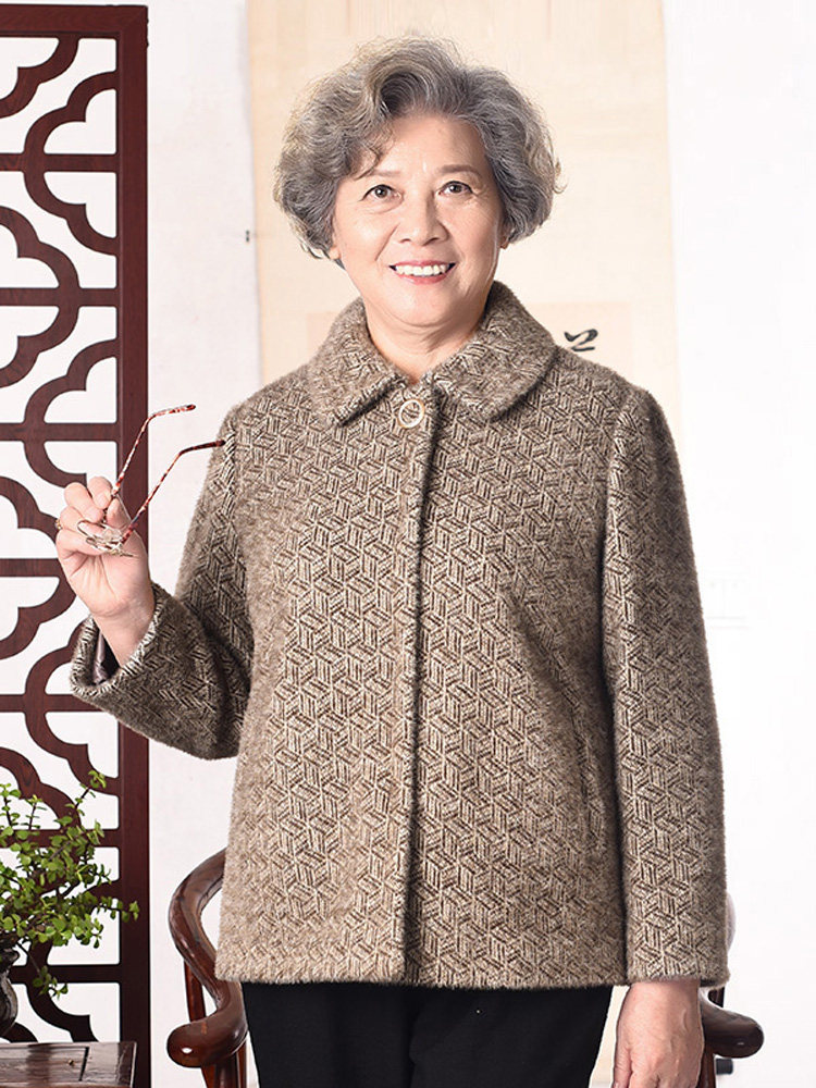 神采夫人奶奶春秋外套妈妈衣服
