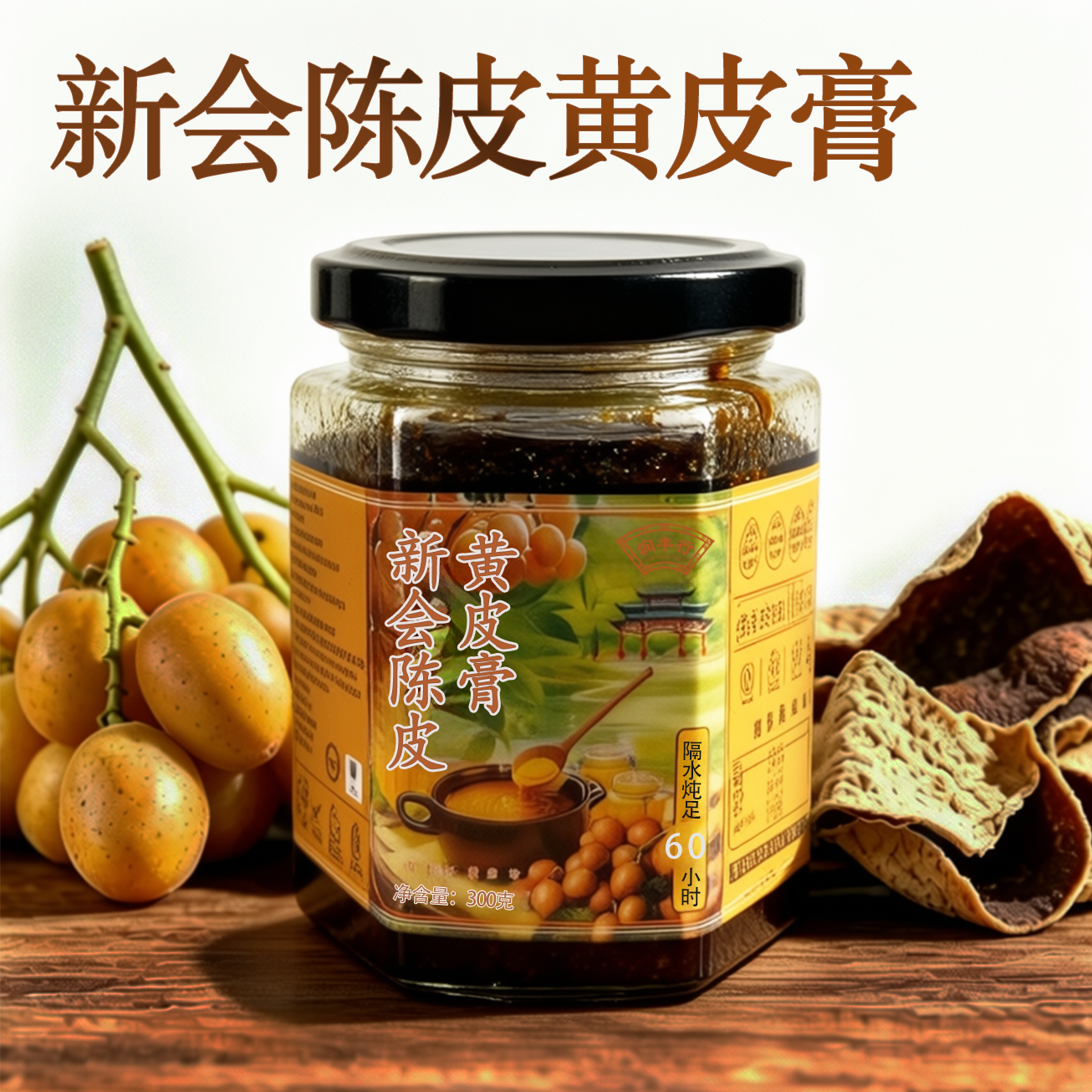 【新品】正宗新会天马陈皮黄皮膏冲泡清甜润煮水口感丰富