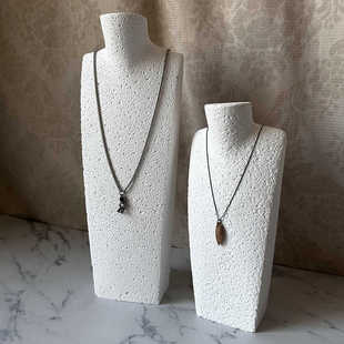 石膏风化人像脖子架子项链展示架立式珠宝首饰品吊坠摆放颈模模特