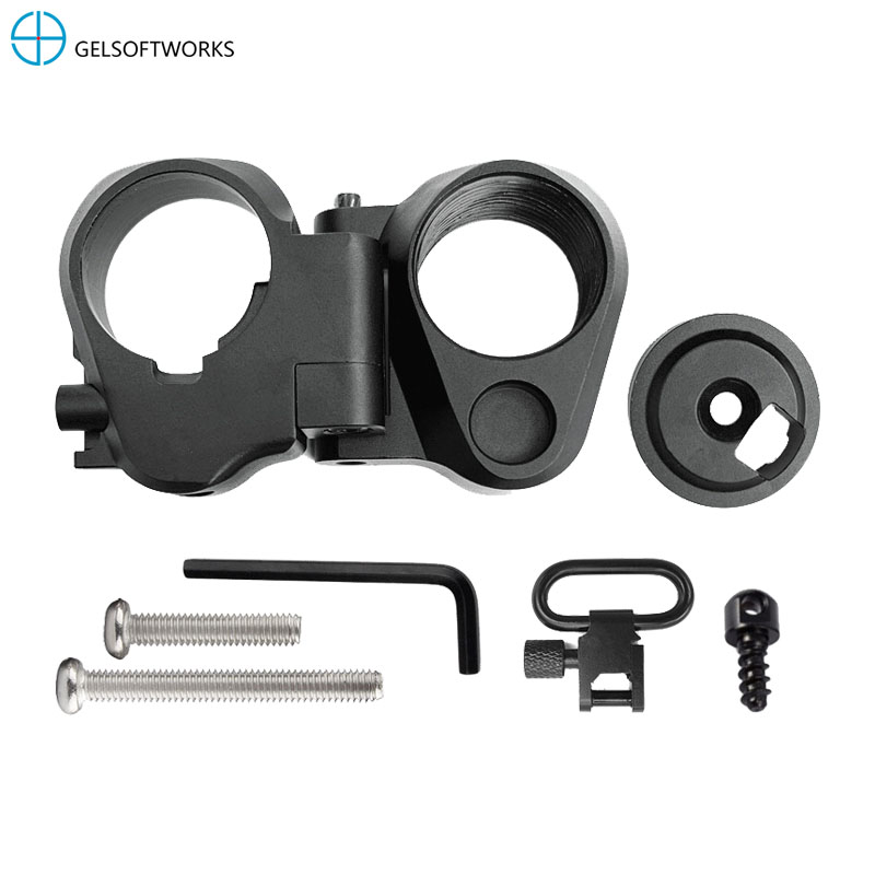 M4后托金属折叠转接 AR15托心转接座 锦明9代精击忽必烈机匣托芯