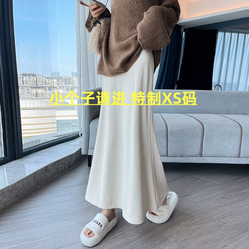 加厚羊绒垂感鱼尾裙女针织半身裙