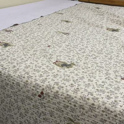 双面全棉床盖大尺寸100%棉夹棉加厚床盖细纱斜纹棉厚床单两面可用