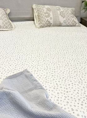 新款秋冬加厚莱赛尔+天丝婴儿绒床盖加密绗缝可铺盖防滑床单垫子
