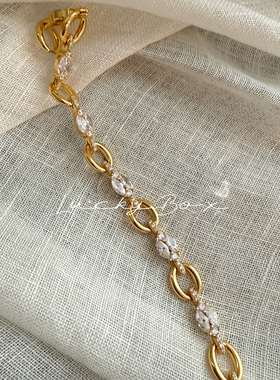 「命运回环」许愿爱情浪漫法式环扣手链S925银镀金高级感小众轻奢