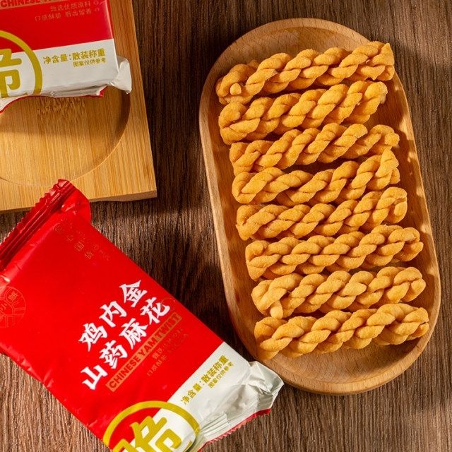江小燕鸡内金山药麻花五香味正宗河南焦作垆土铁棍山药整箱咸味