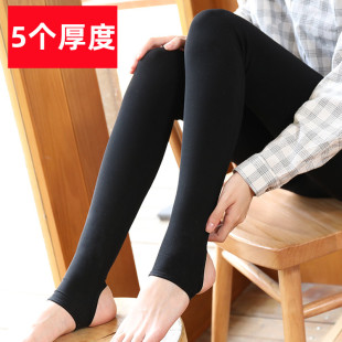 袜中厚春秋冬薄绒踩脚黑色加绒加厚丝袜2022新款 肉色打底裤 女连裤