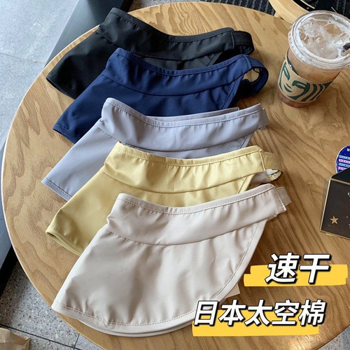 日式夏季出游速干帽女防晒紫外线空顶遮阳帽百搭简约可折叠帽女
