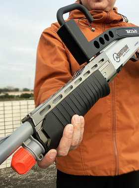 手动上膛抛壳SPAS-12软弹发射器喷子霰弹来福男孩对战玩具枪模型