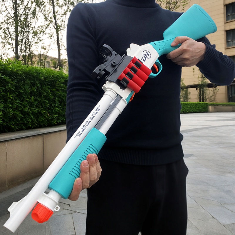 手动上膛单发XM1014软弹抛壳霰弹枪男孩模型玩具枪M870儿童散弹枪