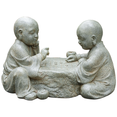 水磨坊旗开得胜小和尚禅意摆件