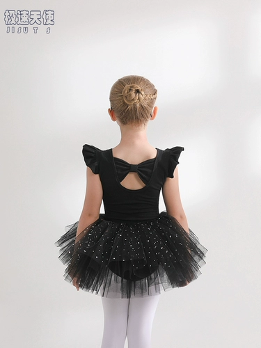 Детская летняя черная хлопковая спортивная одежда, блестки для ногтей для раннего возраста