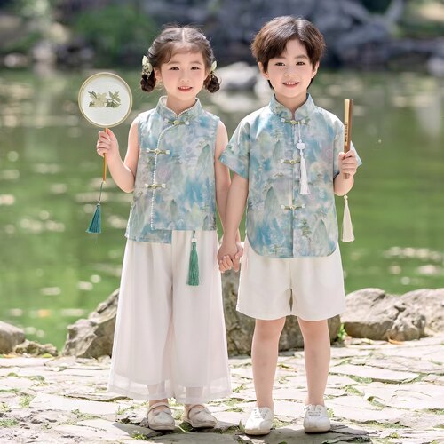 新款儿童汉服套装2026夏国风演出服宝宝古风唐装新中式六一表演服