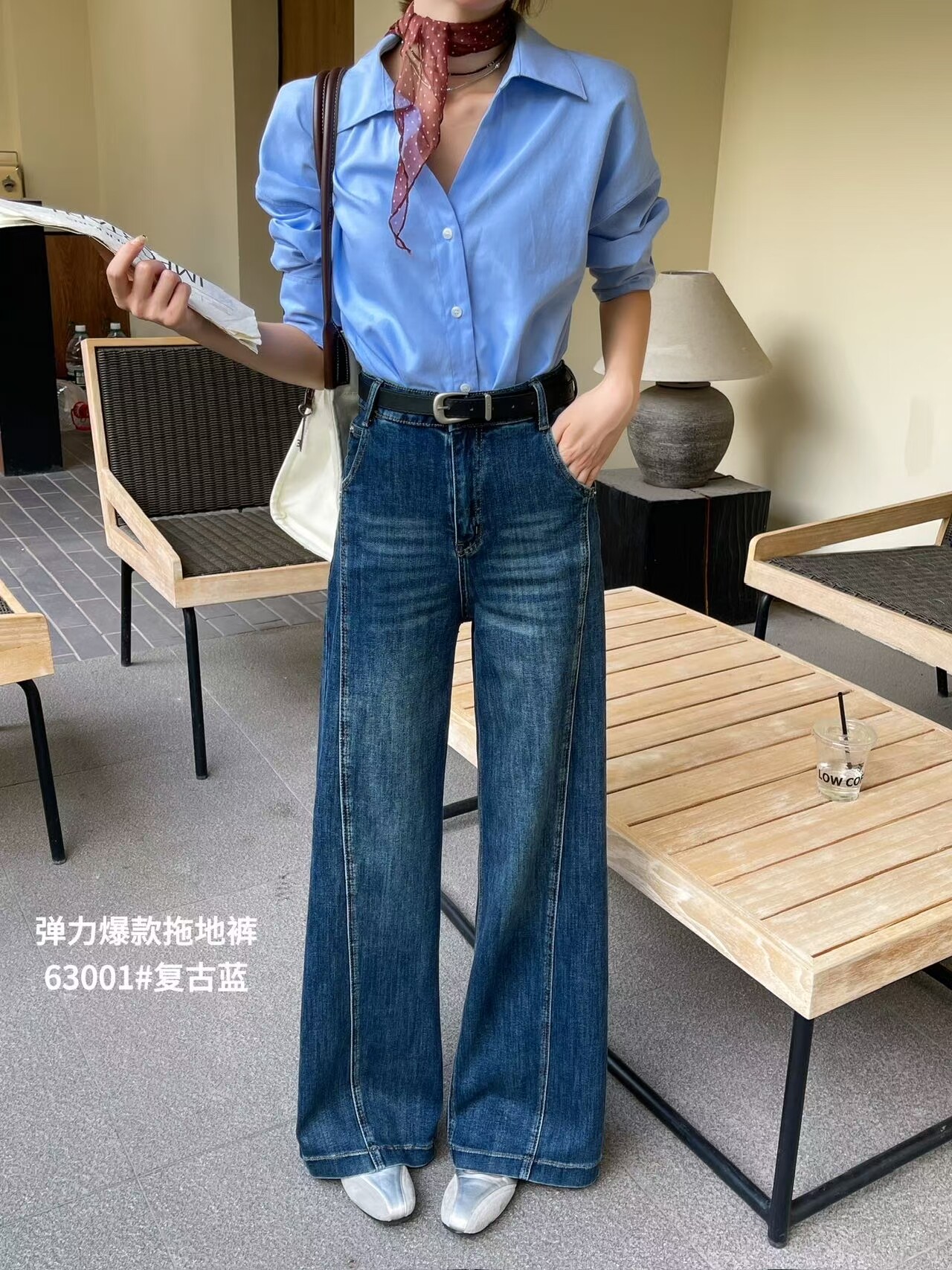 SASZ小公主2025新款高腰牛仔裤
