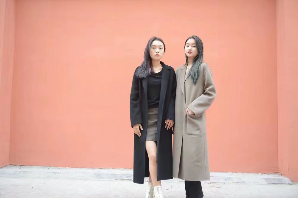 PG DVF2023十月新品夏冬双面羊毛羊绒手工制作长款大衣双色一粒扣