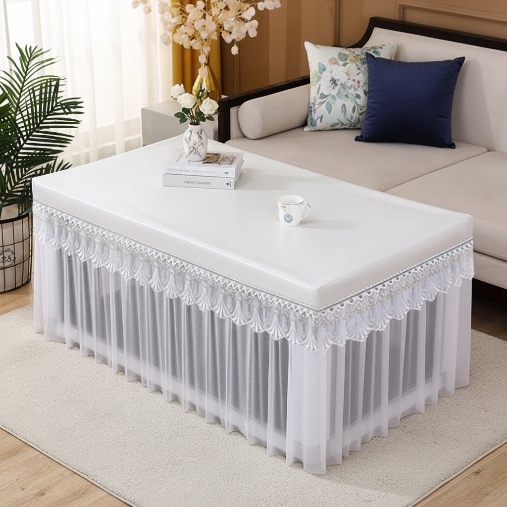 薄款夏季烤火炉茶几罩长方形防水防油茶几布防烫防霉可水洗茶桌布