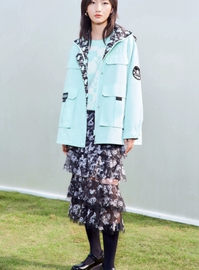 欧五加5+正品新款春秋联名连帽工装外套冲锋衣两穿派克2WN1040400