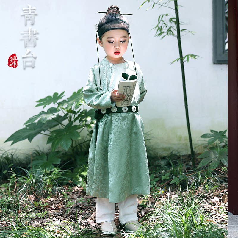 夏小承原创唐制圆领袍儿童汉服图片