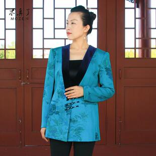 木真了中式改良上衣旗袍外搭新品复古花卉刺绣长袖袖女士外套955