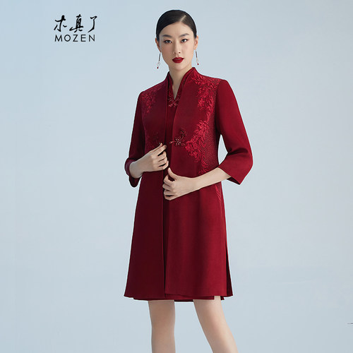 木真了中式新品九分袖女士外套