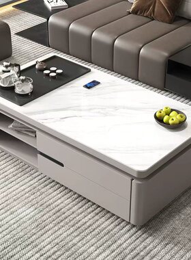 岩板功夫茶几小户型家用一体茶台烧水壶现代简约新款客厅茶桌茶台