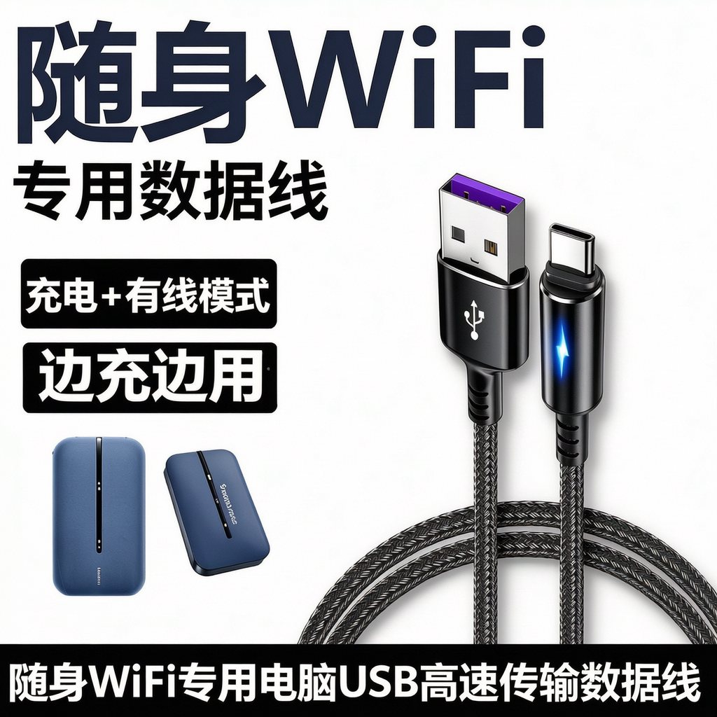 随身wifi专用充电线连接电脑