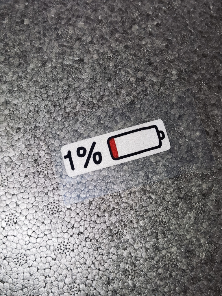 SOKO贴贴 低电量反光车贴贴纸 电池没电车贴 电量过低 搞笑可爱