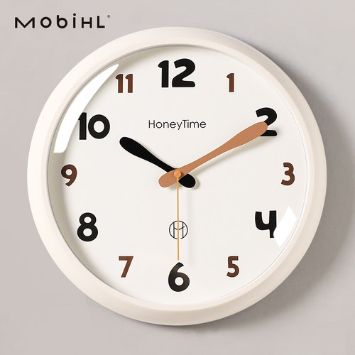 创意奶油风挂钟客厅家用2026新款