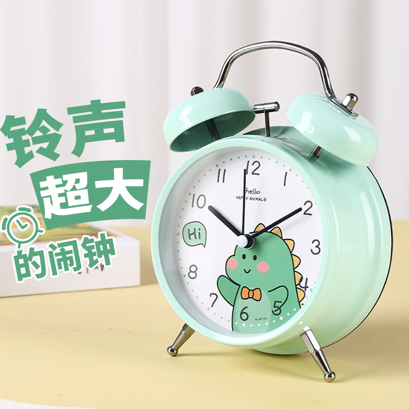 2023新款大音量卡通闹钟表初中生专用儿童小学生男孩起床神器闹铃